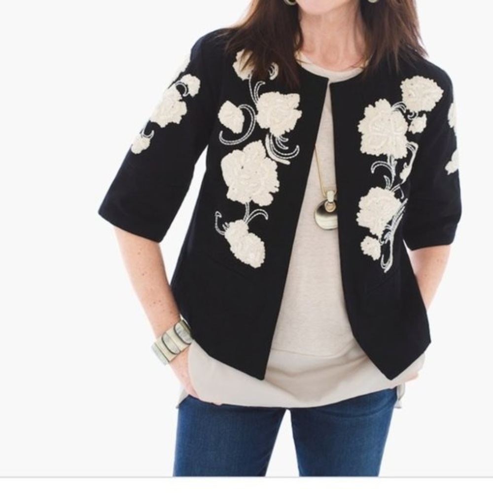 Chico's Artisan Embroidered Jacket